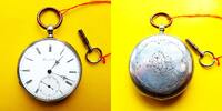 Schweiz, HERREN TASCHENUHR, besondere GIRARD HERREN TASCHENUHR, skelett. Uhrwerk, gute Funkt., ca. 1855, -