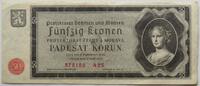 Böhmen und Mähren 50 Kronen ohne Perforation, Serie A -