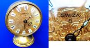 Schweiz, Tischuhr, Reiseuhr, Wecker interessanter Swiza 8-Tage-Wecker, Vintage, gute Funktion, -