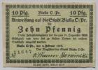 Bialla, Ostpreußen, Bialla Piska, Polen 10 Pfennig Stadt, Notgeld Polen -