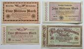 Berlin 1, 2, 10, 50 Millionen Mark Deutsche Reichsbahn, Notgeld, -