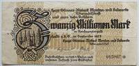 Halle, Saale, Provinz Sachsen 20 Millionen Mark Hugo Stinnes und Riebeck Montan- und Oelwerke, Notgeld -