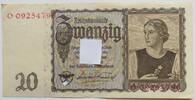 Drittes Reich, Third Reich 20 Reichsmark mit Hakenkreuz im Unterdruck, Tirolerschein -