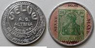 Altena, Westfalen 20 Pfennig SELVE A.G., Metallwalzwerke, Briefmarkenkapselgeld -