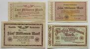 Berlin, Brandenburg 2, 5, 10, 50 Millionen Mark Dt. Reichsbahn, Notgeld -