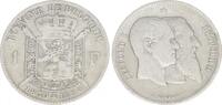Belgien 1 Frank Leopold II. 1865-1909 -