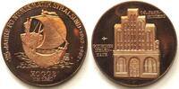 Helmut König Kupfer-Medaille 25 Jahre Fachgruppe Numismatik Stralsund, Kogge -
