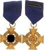 3.Reich Orden Treuedienst-Ehrenabzeichen Gold 1.Stufe 40 Jahre mit Hersteller Deschler -