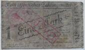 Han. Münden, Niedersachsen 1 Mark Offizier-Gefangenenlager, Leinen, Notgeld -