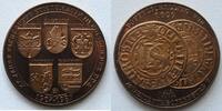 König-Medaille Kupfermedaille 20 Jahre Fachgruppe Numismatik Hagenow, Herzogtum Mecklenburg, Doppelschilling -