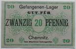 Chemnitz, Sachsen 20 Pfennig Gefangenen-Lager, Notgeld, Lagergeld -