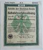 Deutsches Reich, 10000 Mark Schuldverschreibung, Anleihe, Buchstabe D, ohne Coupons -
