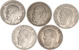 Kaiserreich Lot 5x2 Mark Silber Baden Friedrich I. -