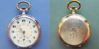 Deutschland, HERREN TASCHENUHR, Junghans HERREN TASCHENUHR, J 34, Silber, Ankerhemmung, gute Funktion, ca. 1925, -