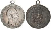 Kaiserreich Preußen 2 Mark Patriotischer Anhänger Friedrich III. Silber -