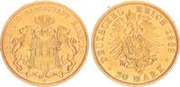Kaiserreich Hamburg 20 Mark Gold seltenes Jahr -