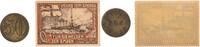 Lot ca. 1900-1910 Kolonien / China SMS Emden 10 Pf. Spendenschein und 50 Pf. Schiffsgeld ss, kl. Korr. Stellen