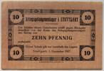 Stuttgart, Württemberg 10 Pfennig Kriegsgefangenenlager I, Notgeld -