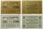 5, 10 Pfennig o.D. Zossen-Halbmondlager, Brandenburg Gefangenen-Lager, Notgeld, Lagergeld unentwertet, fast kassenfrisch