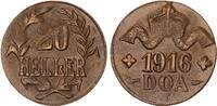 Kolonien Deutsch-Ostafrika 20 Heller DOA J.724b Messing -