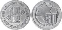 Deutschland / Polen / Getto Litzmannstadt 10 Mark (mit Echtheitszertifikat) Aluminium 2,54g aus dem New Yorker Lot Rückseite leicht dezentriert geprägt -