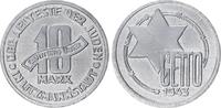 Deutschland / Polen / Getto Litzmannstadt 10 Mark (mit Echtheitszertifikat) Aluminium 2,56g aus dem New Yorker Lot -
