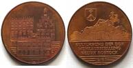 Helmut König Kupfermedaille Münzausstellung Bezirk Rostock, histor. Gebäude -