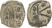Antike / Byzanz Justinus II Halbfollis Byzanz Justinus II. 565-578 n.Chr Thessaloniki Bronze Halbfollis -