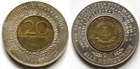 Helmut König Silbermedaille auf die Währungsunion 1.7.1990 mit eingelegter 20 Pfennig-Münze -