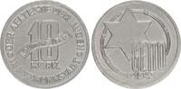 Deutschland / Polen / Getto Litzmannstadt 10 Mark (mit Echtheitszertifikat) Aluminium aus dem New Yorker Lot -