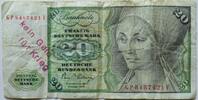 20 DM 1980 BRD mit Propaganda Aufdruck: kein Geld für Krieg, selten! stark gebraucht