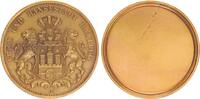 Kaiserreich - Hamburg 20 Mark Probe der Wappenseite in Kupfer, Goldplattiert - aus der Sammlung Coenen -