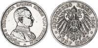 Preußen 5 Mark Silber Kaiser in Uniform Wilhelm II -