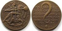 Weimarer Republik, Propagandamedaille Bronzemedaille Produktive Pfänder. Auf die Ausbeutung des Deutschen Reiches durch Frankreich -