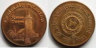 Helmut König Kupfermedaille 15 Jahre Numismatik Luckau, Roter Turm -