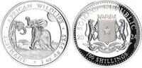 Somalia 100 Shillings 1oz Silber High Relief Elefant Auflage 1000!!! -