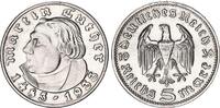 Drittes Reich 5 Mark Probe Martin Luther J.353 Rückseite vom 5 Mark J.360 1936 -