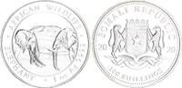 Somalia 100 Schilling 1oz Silber Afrikanische Tierwelt - Elefant -