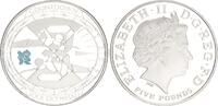 England 5 Pfund Silber XXX. Olympische Sommerspiele, London 2012 - Countdown «3», Schwimmen -