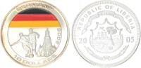 Liberia 10 Dollars Farbmünze Liberia 10 Dollars 2005 G2099 - Fussball WM 2006 -