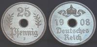 Kolonien Deutsch-Ostafrika 25 Pfennig/Heller Probeprägung Deutsch-Ostafrika Probeprägung eines 25Pfennig im Stil der 5 u.10 Heller Münzen