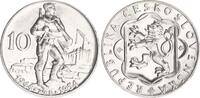 Tschechoslowakei 10 Kronen Silber 10. Jahrestag des Slowakischen Nationalaufstands -