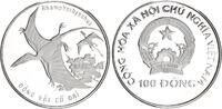 Vietnam 100 Döng Silber Prähistorische Tiere - Rhamphorhynchus -