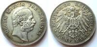 Sachsen 5 Mark Silber Georg -
