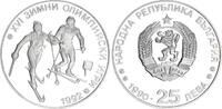 Bulgarien 25 Leva Silber XVI. Olympische Winterspiele 1992 -