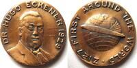 Luftfahrt Kupfermedaille Weltflug des LZ 127, Hugo Eckener, -