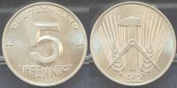 Deutschland / DDR 5 Pfennig 5 Pfennig DDR 1952 A, Prachtexemplar, stempelglanz