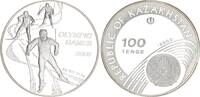 Kasachstan 100 Tenge Silber Skisport -