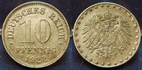 Deutschland / Kaiserreich 10 Pfennig Kaiserreich 10 Pfennig J.298 1922E seltenes Jahr/Münzzeichen und Erhaltung