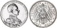Deutsches Kaiserreich - Preußen 3 Mark Silber Wilhelm II. - 25 jähriges Regierungsjubiläum -